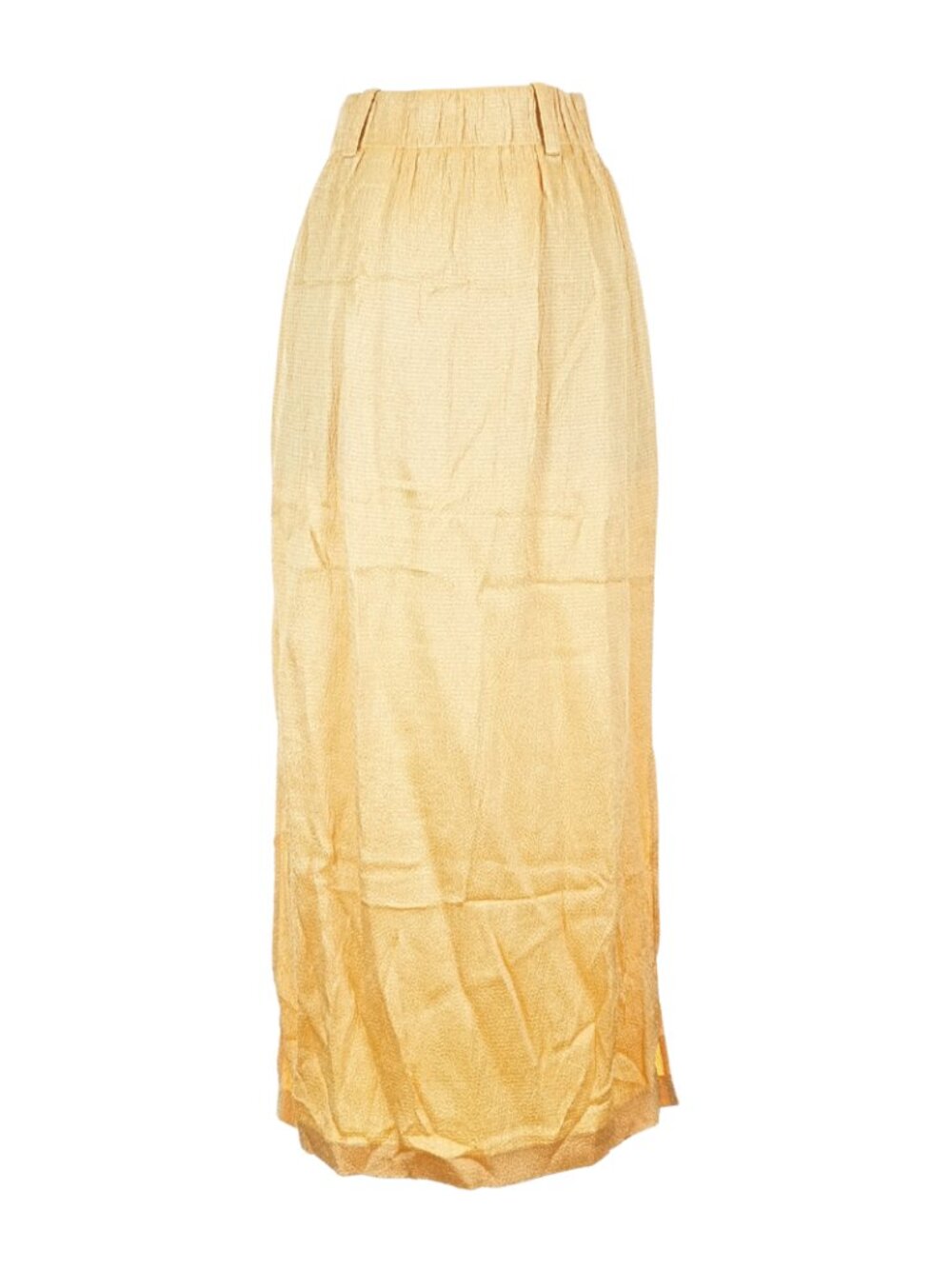 Lapointe Satin Midi Skirt - Yellow. Size 2
